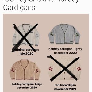 Taylor Swift Gray Holiday Cardigan